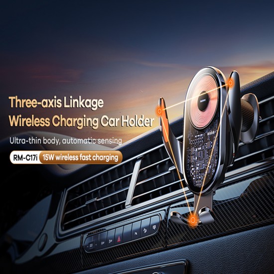 Suport auto universal pentru telefon cu incarcare Wireless - Remax RM C-17