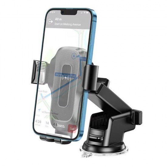 Suport auto pentru telefon cu incarcare Wireless Hoco HW3 - Negru