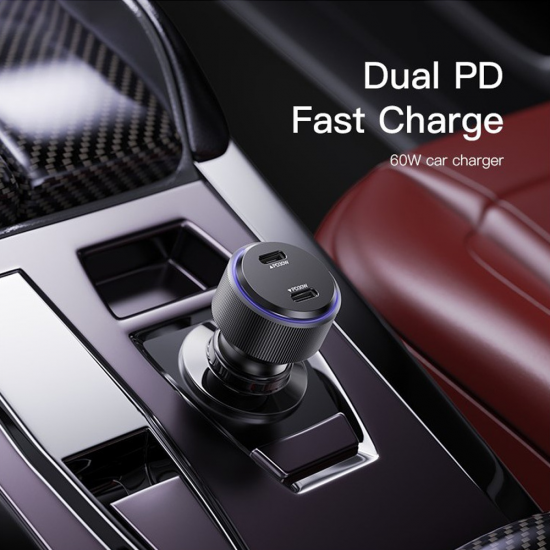 Incarcator auto universal 2 x USB Type - C, Yesido Y48