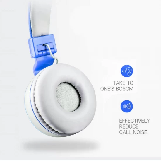 Casti On-Ear Wireless Bluetooth cu Handsfree MS - 881A - Albastru