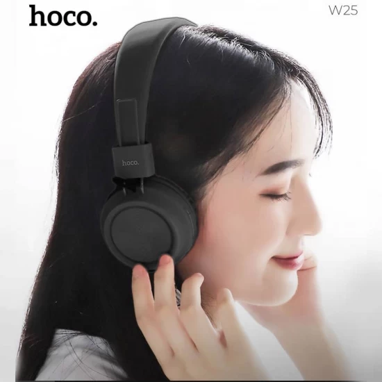 Casti On-Ear Wireless cu Bluetooth HOCO W25 - Negru