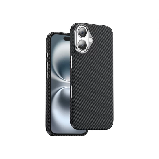 Husa spate pentru iPhone 15 Keephone Kevilar Magsafe - Negru