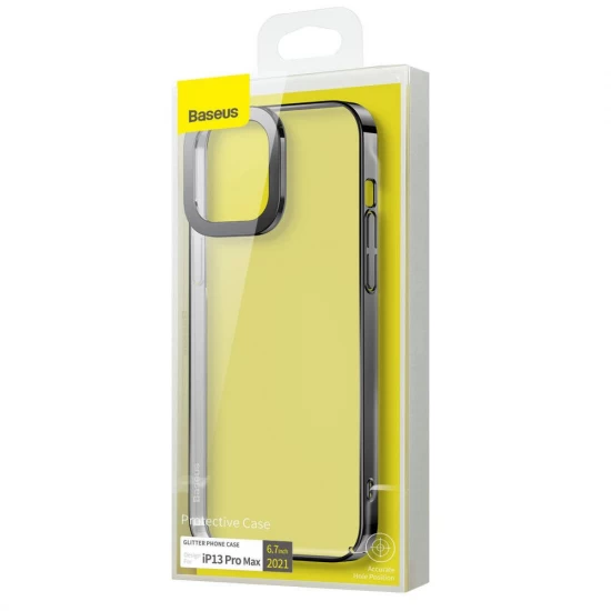 Husa spate pentru iPhone 13 Pro Baseus Glitter - Negru