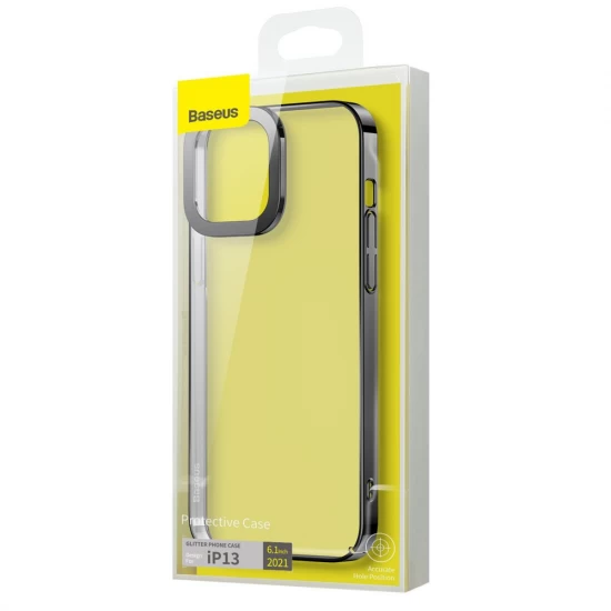 Husa spate pentru iPhone 13 Baseus Glitter - Negru