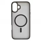 Husa spate pentru iPhone 16 Plus Berlia Matte Magsafe - Semitransparent/Gri