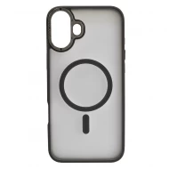 Husa spate pentru iPhone 16 Plus Berlia Matte Magsafe - Semitransparent/Gri