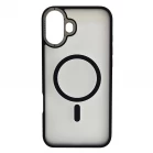 Husa spate pentru iPhone 16 Plus Berlia Matte Magsafe - Semitransparent/Negru