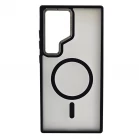 Husa spate pentru Samsung Galaxy S24 Ultra Berlia Matte Magsafe Series - Transparent/Negru