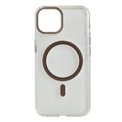 Husa spate pentru iPhone 14 Berlia Sheen Magsafe - Maro