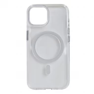 Husa spate pentru iPhone 15 Berlia Sheen Magsafe - Alb
