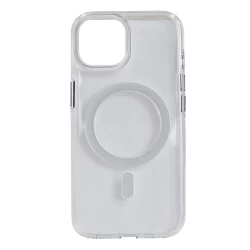Husa spate pentru iPhone 15 Berlia Sheen Magsafe - Alb