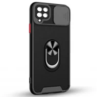 Husa spate pentru Samsung Galaxy A22 - Slide Case Negru