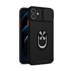 Husa spate pentru iPhone 12 - Slide Case Negru
