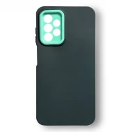 Husa spate pentru Samsung Galaxy A13 - Vanex Case Negru Turcoaz