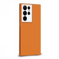 Husa spate pentru Samsung Galaxy S22 Ultra - Vanex Case Portocaliu Alb
