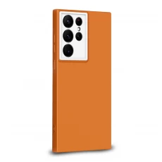Husa spate pentru Samsung Galaxy S22 Ultra - Vanex Case Portocaliu Alb