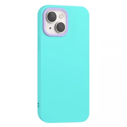 Husa spate pentru iPhone 14 Plus - Vanex Case Turcoaz si Mov