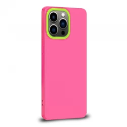 Husa spate pentru iPhone 14 Pro - Vanex Case Roz VerdeF