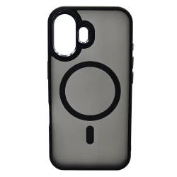 Husa spate pentru iPhone 16 Plus Yesido Skin Magsafe - Semitransparent/Negru