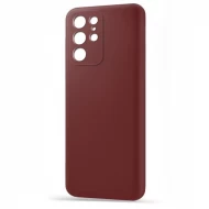 Husa spate pentru Samsung S22 Ultra - Silicon Line Marsala
