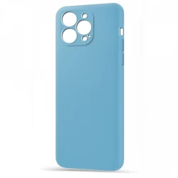 Husa spate pentru iPhone 13 Pro - Silicon Line Bleu Ciel