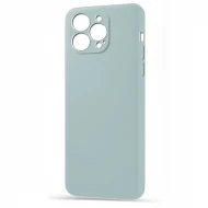 Husa spate pentru iPhone 14 Pro Max - Silicon Line Verde Gri