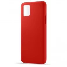 Husa spate pentru Samsung A02S - Silicon Line Rosu