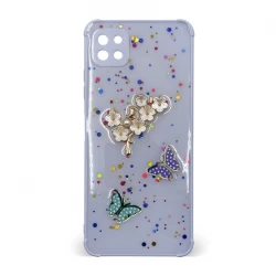 Husa spate pentru Samsung Galaxy A22 5G - Blossom Case Mov