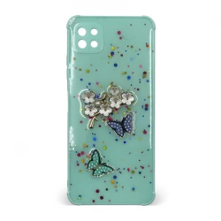 Husa spate pentru Samsung Galaxy A22 5G - Blossom Case Turcoaz