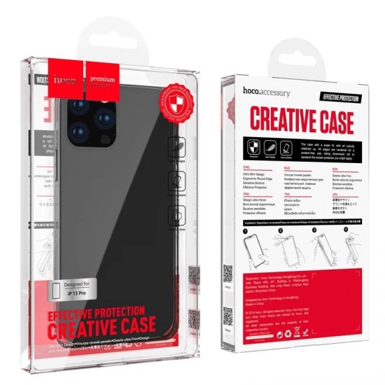 Husa spate pentru iPhone 13 Pro - HOCO Fascination Series  Negru