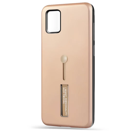 Husa spate pentru Samsung A31 - Hard Case Stand Gold