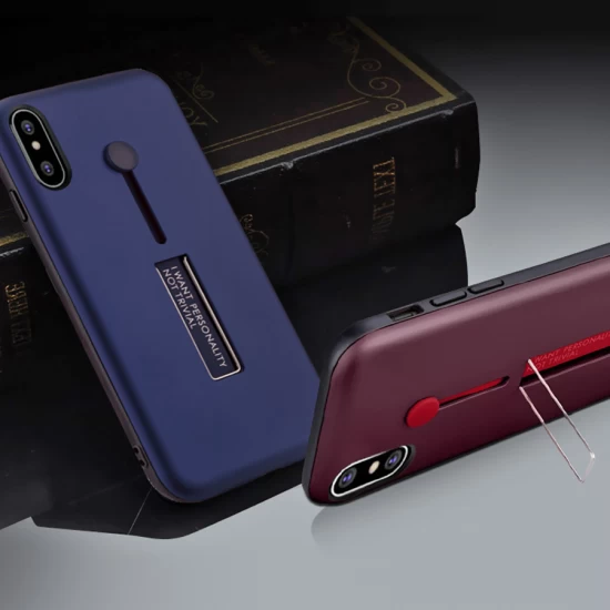 Husa spate pentru iPhone 11 - Hard Case Stand Maro
