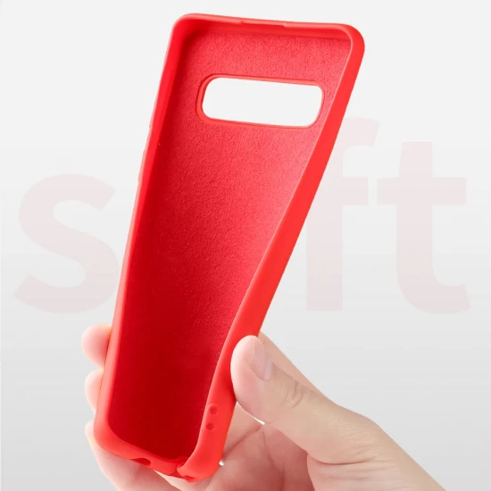 Husa spate pentru Samsung S10 - Silicon Line Rosu