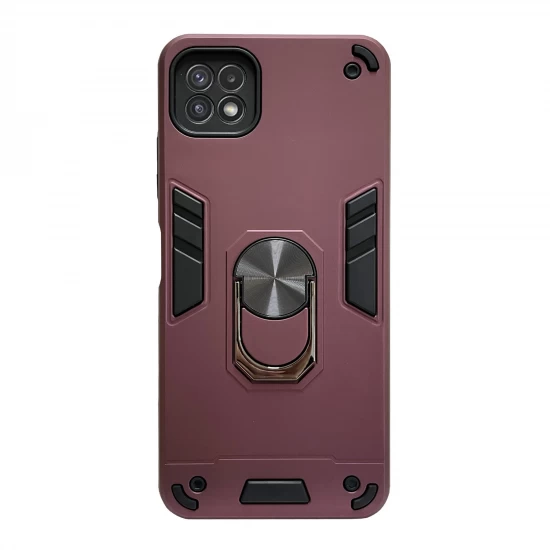 Husa spate pentru Samsung Galaxy A22 5G - Hybrid Case Stand Visiniu