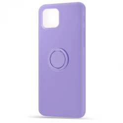 Husa spate pentru Apple iPhone 12 Pro - Silicone Ring Mov