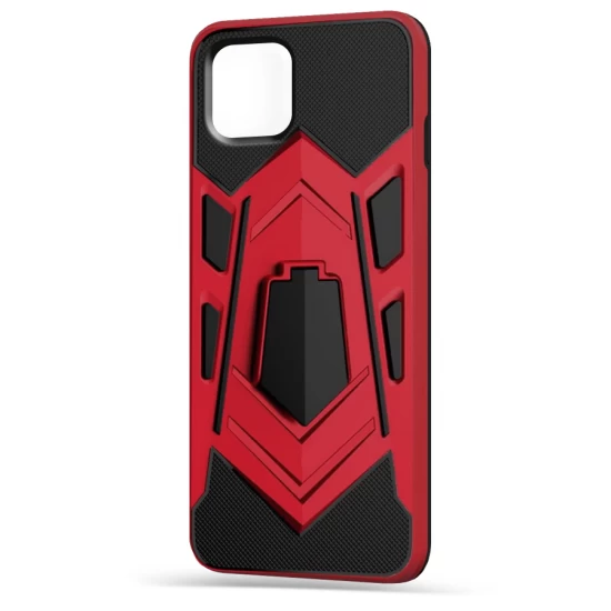 Husa spate pentru iPhone 12 Pro Max - Wolf Case Stand Rosu