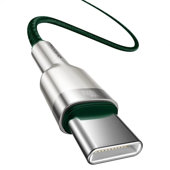 Cablu Baseus Cafule Type C - type C 100W 1 metru Verde