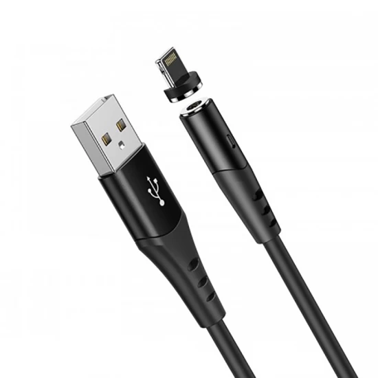 Cablu HOCO Silicone Magnetic Lightning - 1 metru 2A