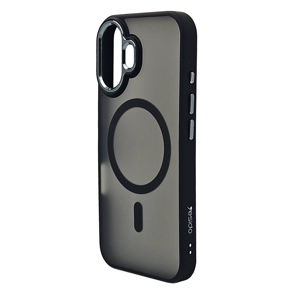 Husa spate pentru iPhone 16 Yesido Skin Magsafe - Semitransparent/Negru